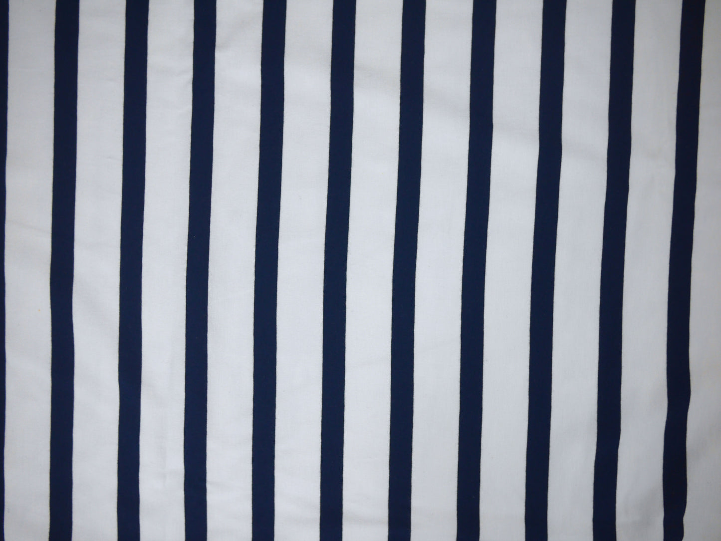 Striped Cotton Jersey - Navy and White 1 Metre Remnant