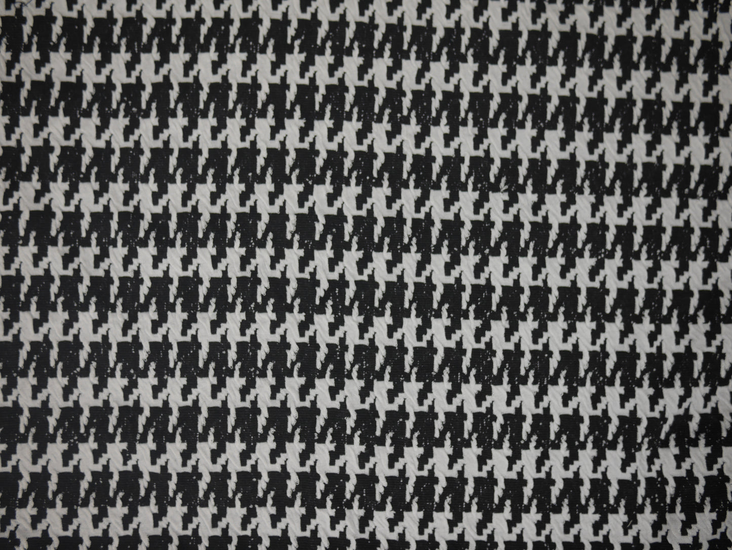 Knitted Jersey Jacquard - black and White 2 Metre Remnant