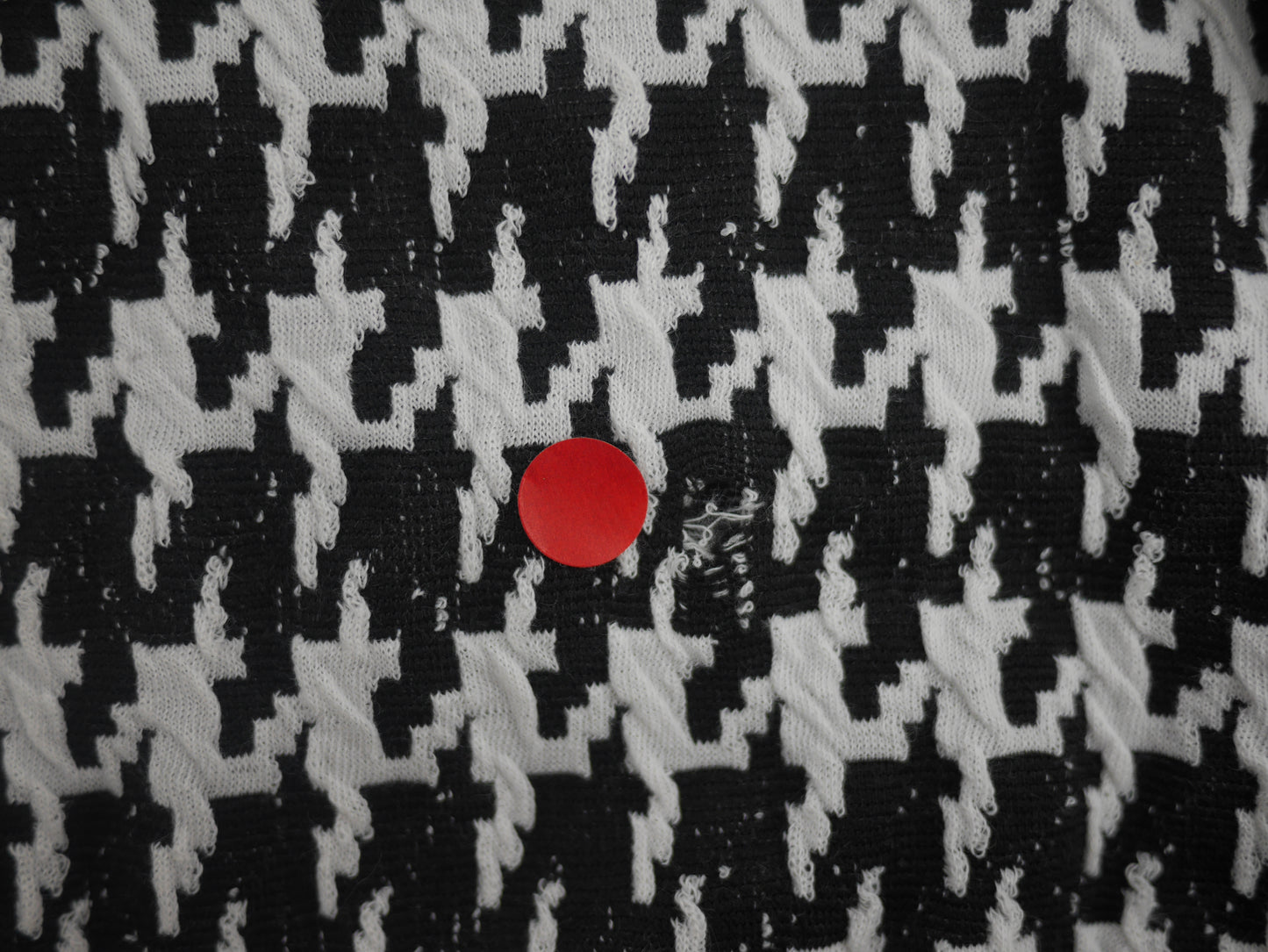 Knitted Jersey Jacquard - black and White 2 Metre Remnant