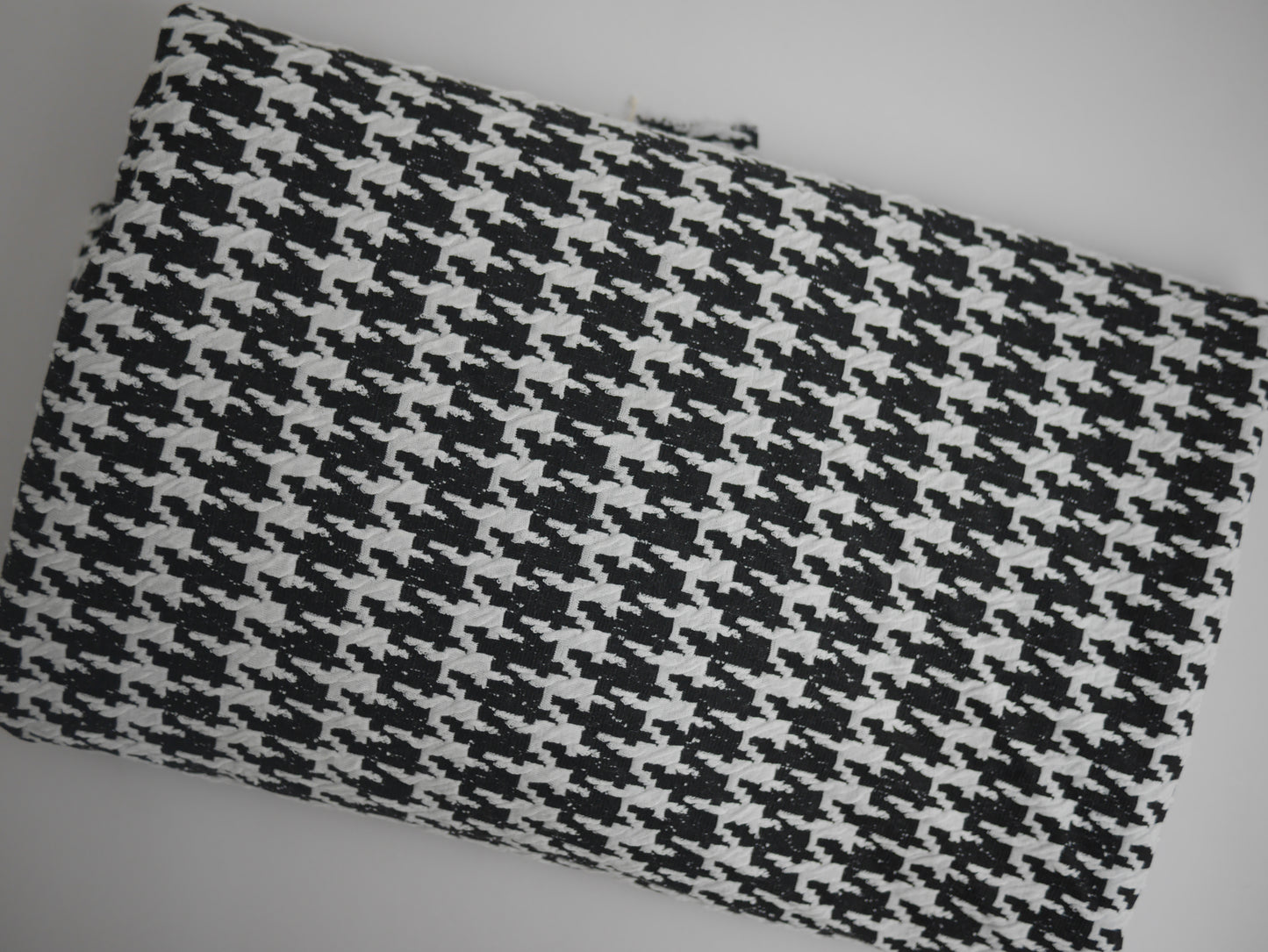 Knitted Jersey Jacquard - black and White 2 Metre Remnant