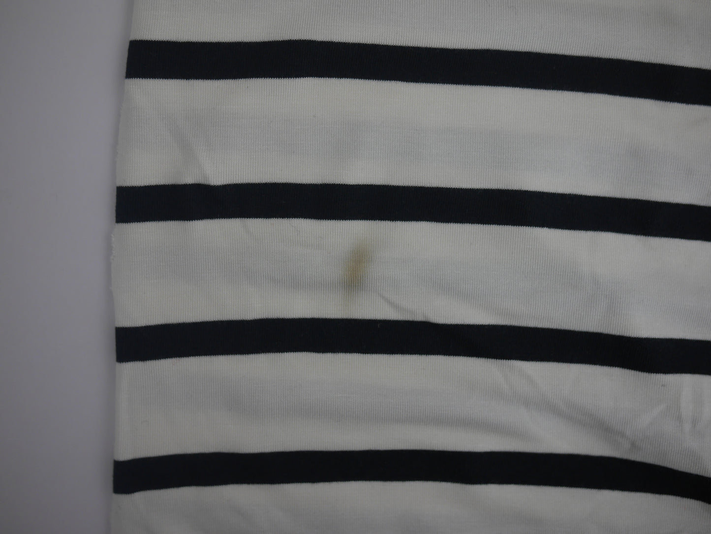 Striped Jersey - Black and White 2 Metre Remnant