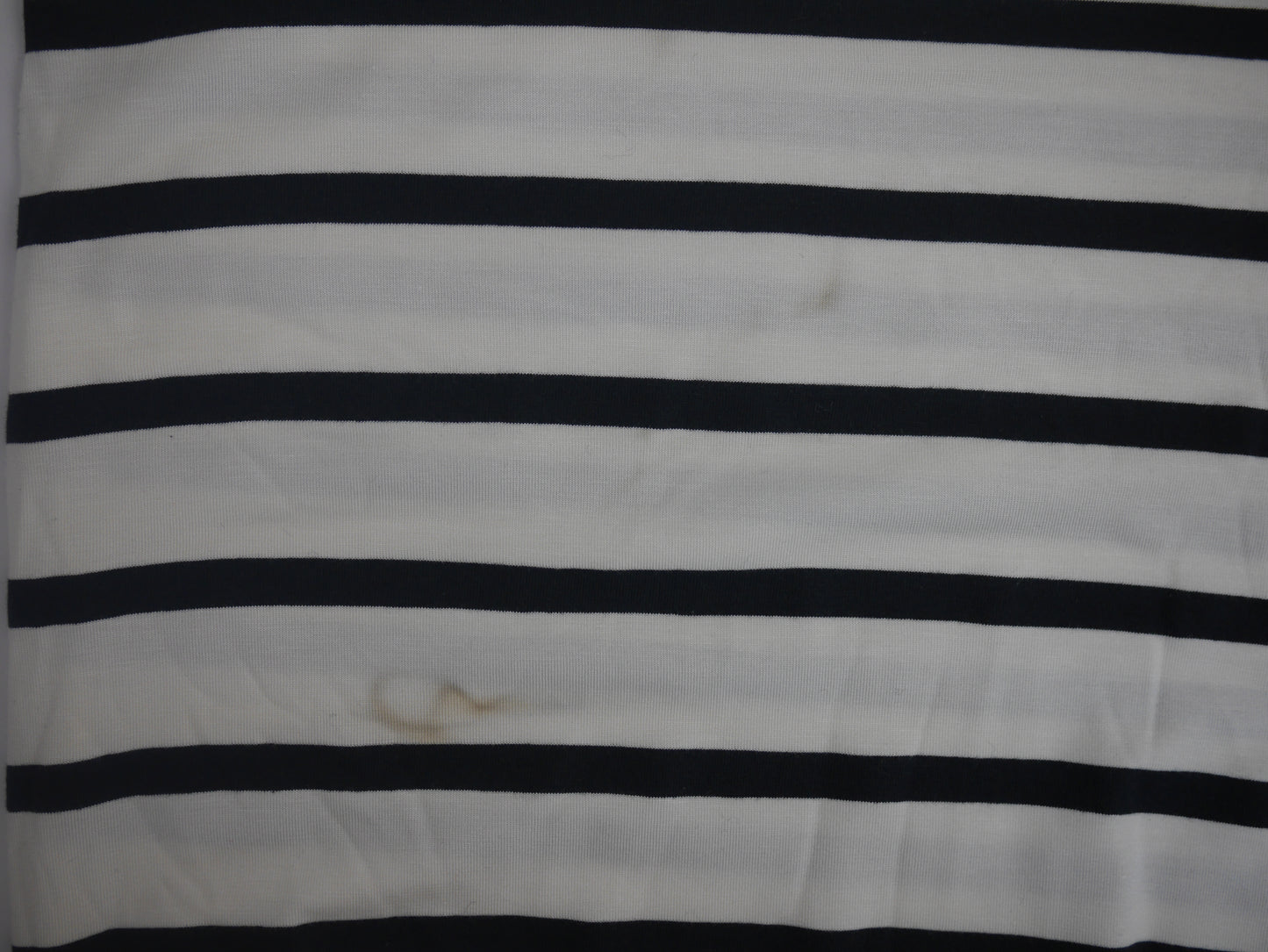 Striped Jersey - Black and White 2 Metre Remnant
