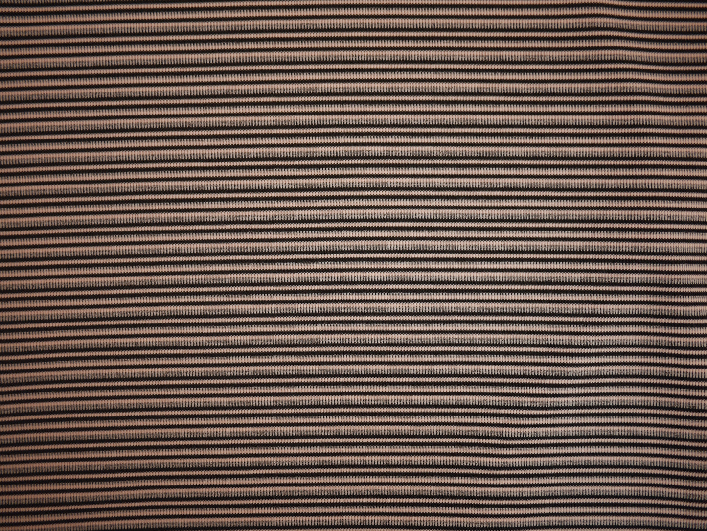 Double Jersey Ottoman Rib Stripe - Pink/Black/Grey 2 Metre remnant