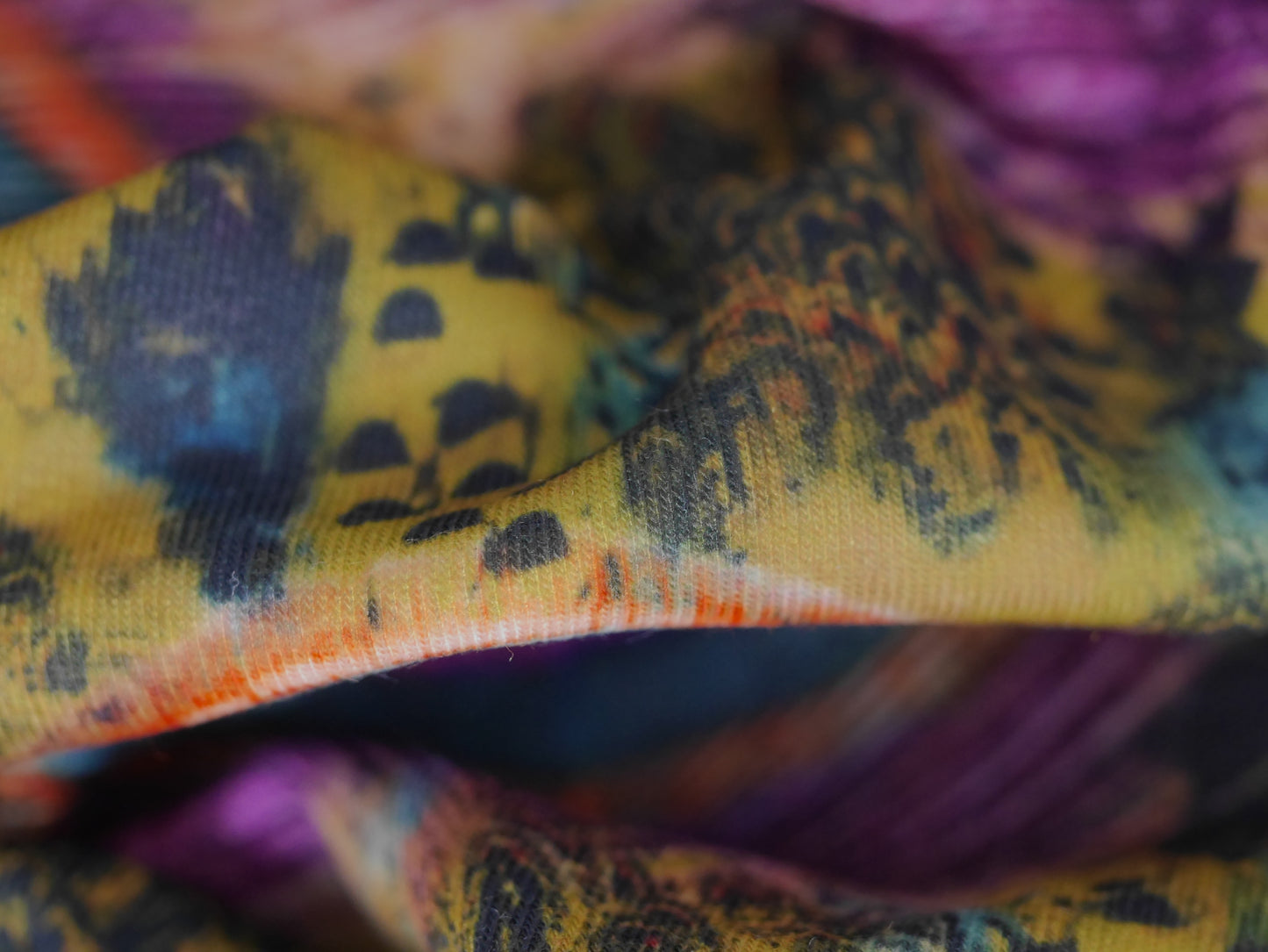Recycled Soft Spun Polyester - Multicoloured Peacock