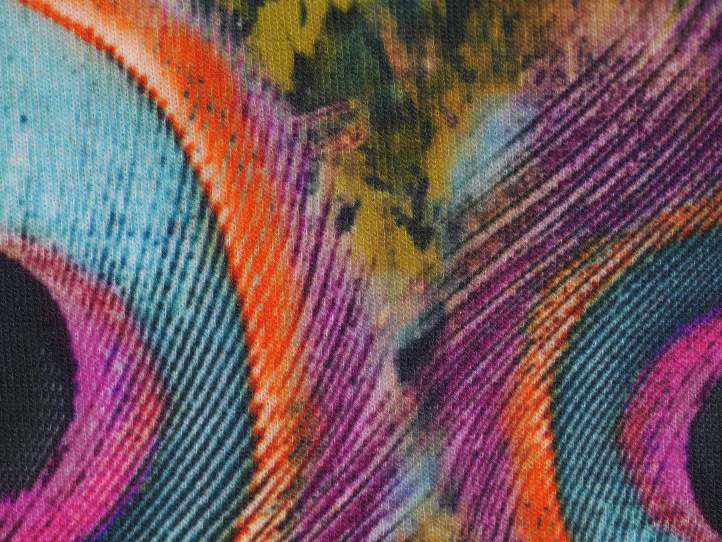 Recycled Soft Spun Polyester - Multicoloured Peacock