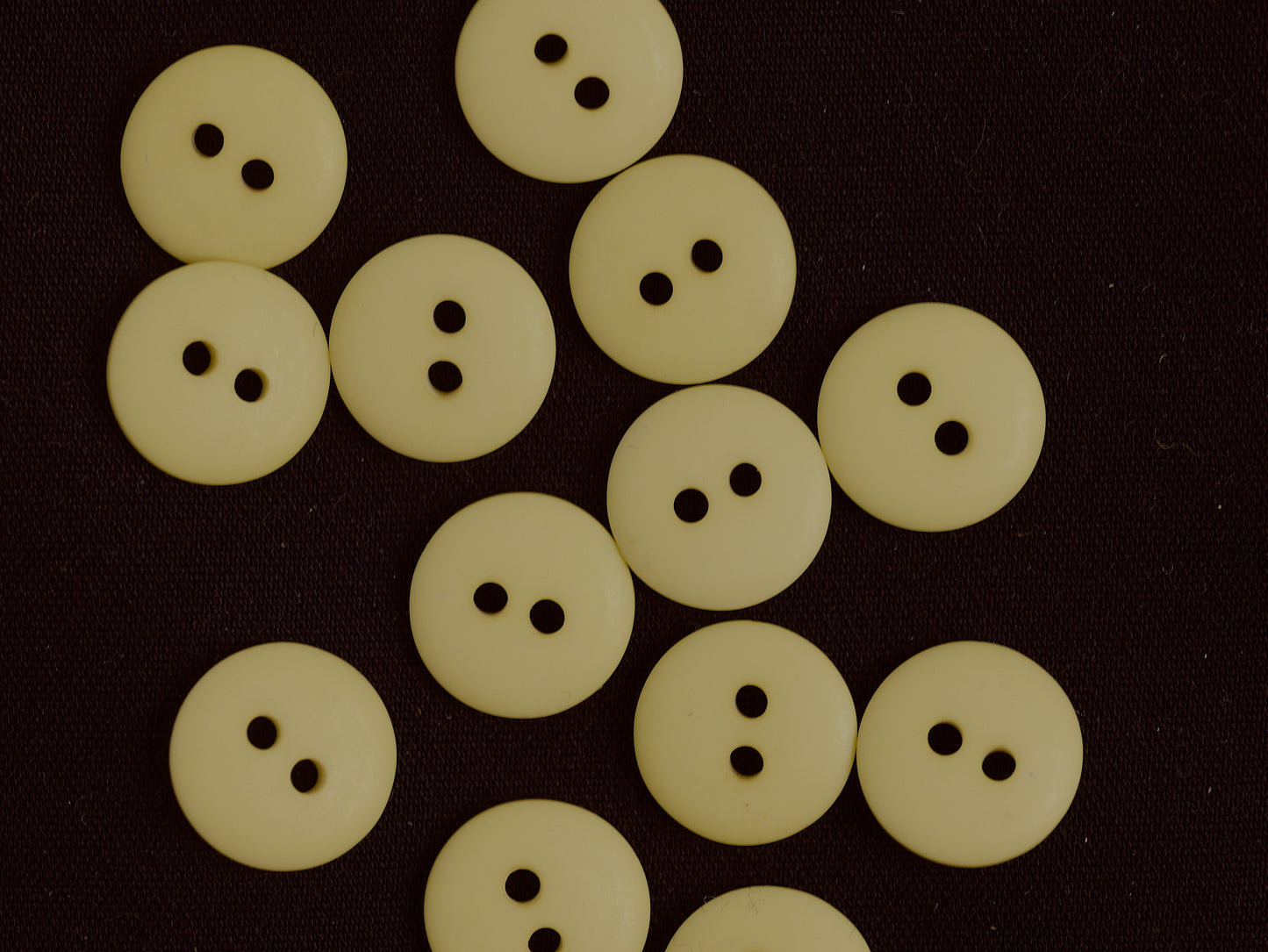 11mm Yellow 2 Hole Button