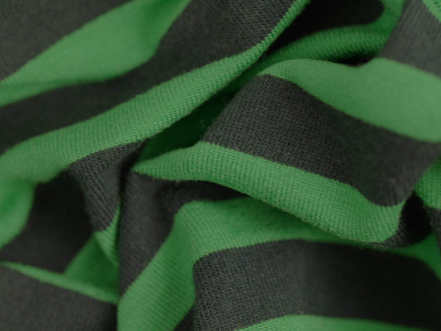 Single Organic Cotton Jersey - Green Stripe