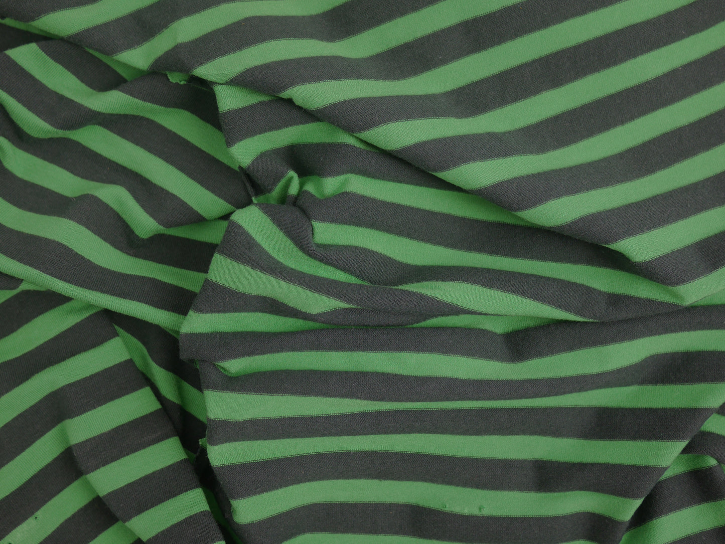 Single Organic Cotton Jersey - Green Stripe
