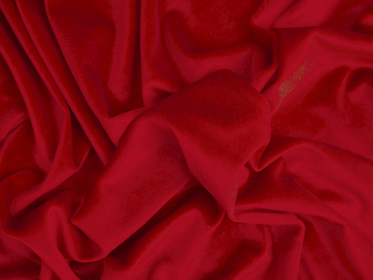 Ruby Red Velour - 2.5 Metre Remnant