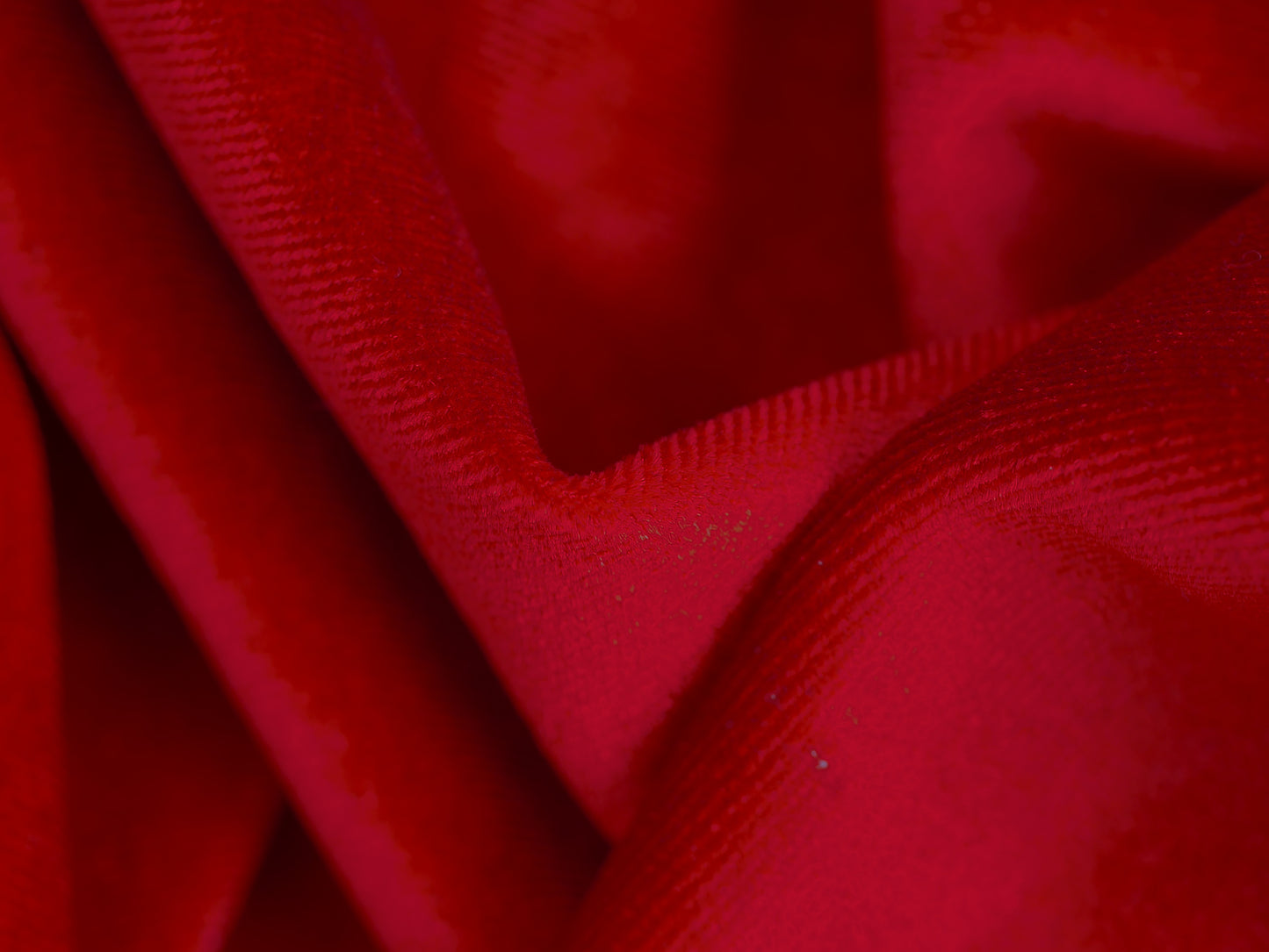 Ruby Red Velour - 2.5 Metre Remnant