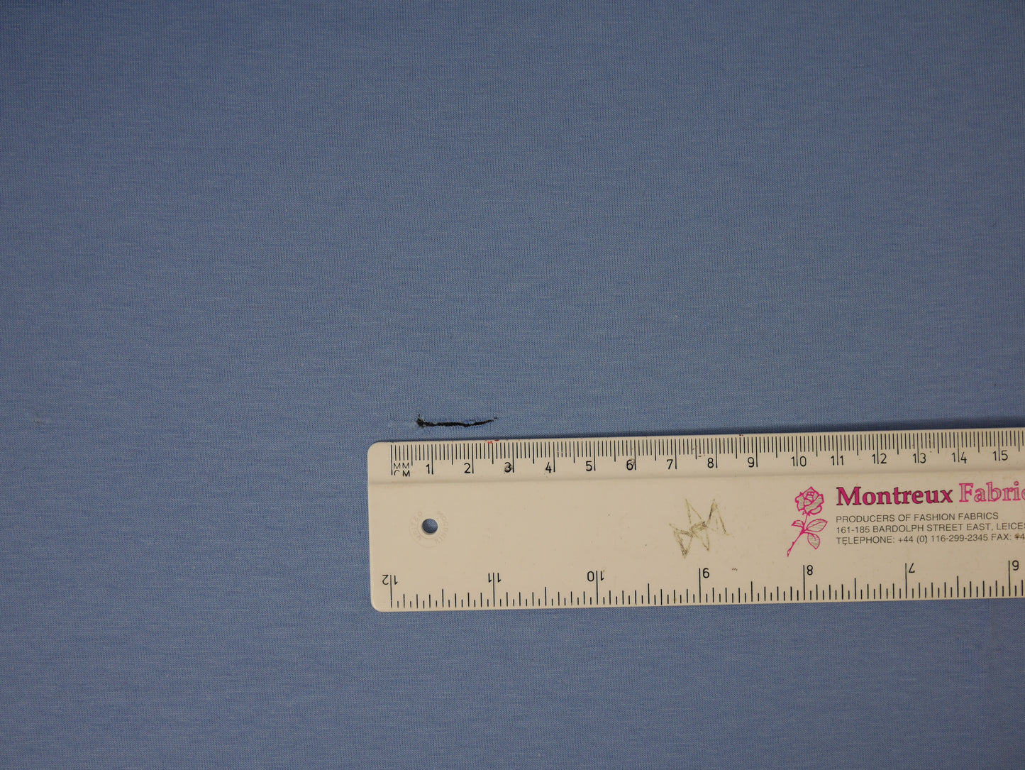Single Cotton Jersey - Sky Blue 0.75 Metre FAULTY Remnant