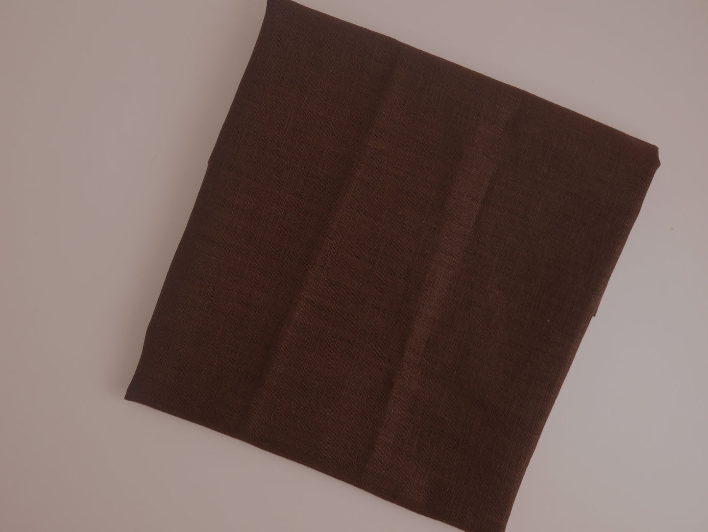 100% Cotton Linen - Dark Brown 0.45 Metre Remnant