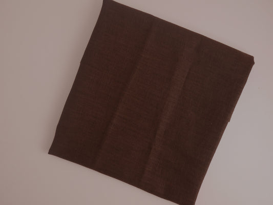 100% Cotton Linen - Dark Brown 0.45 Metre Remnant