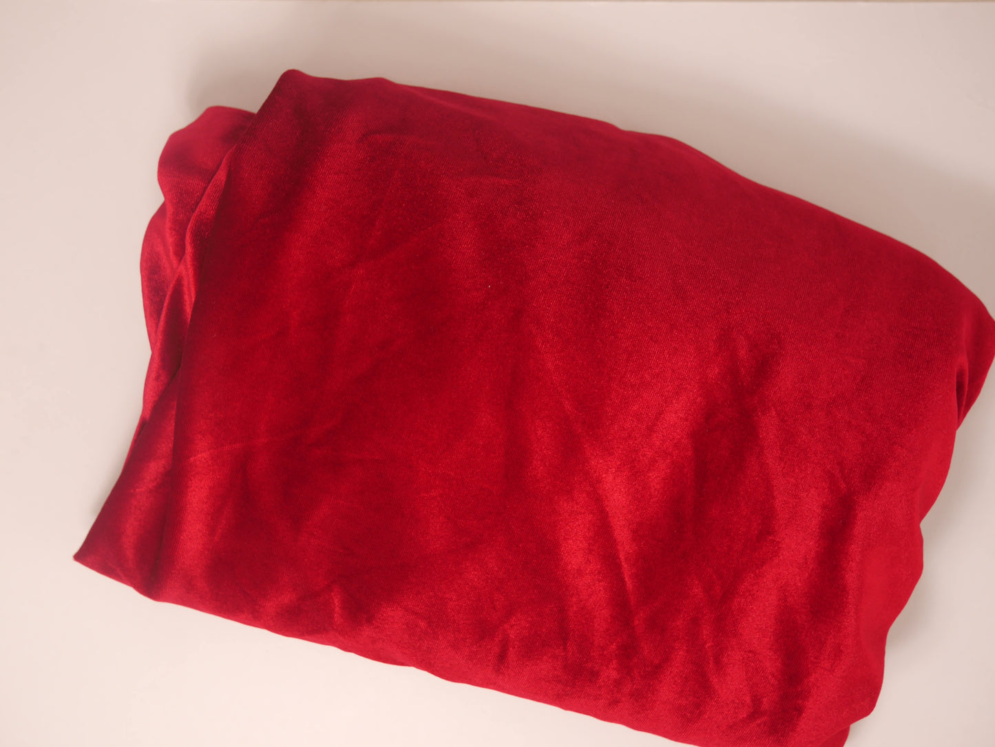 Ruby Red Velour - 2.5 Metre Remnant