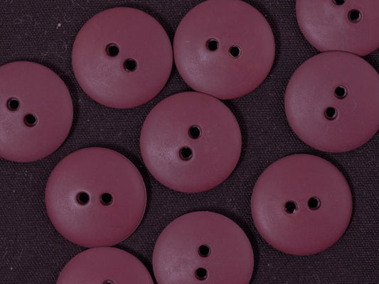 18mm Burgundy 2 Hole Button