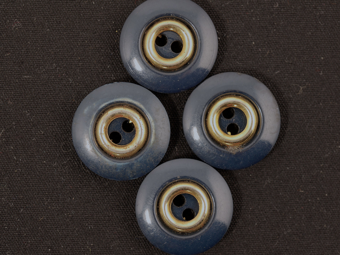 19mm Plastic Black and Gold Button