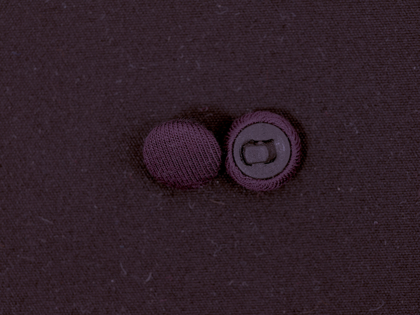 12mm Aubergine Fabric Covered Shank Button