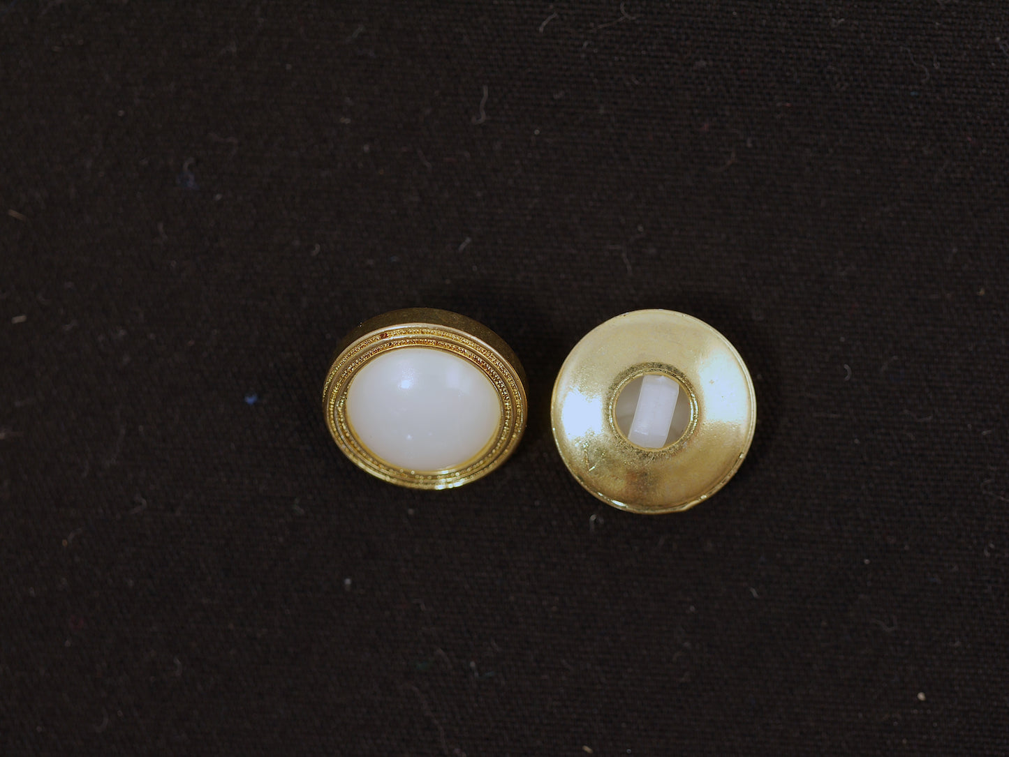 13mm Gold and Pearl Effect Shank Button