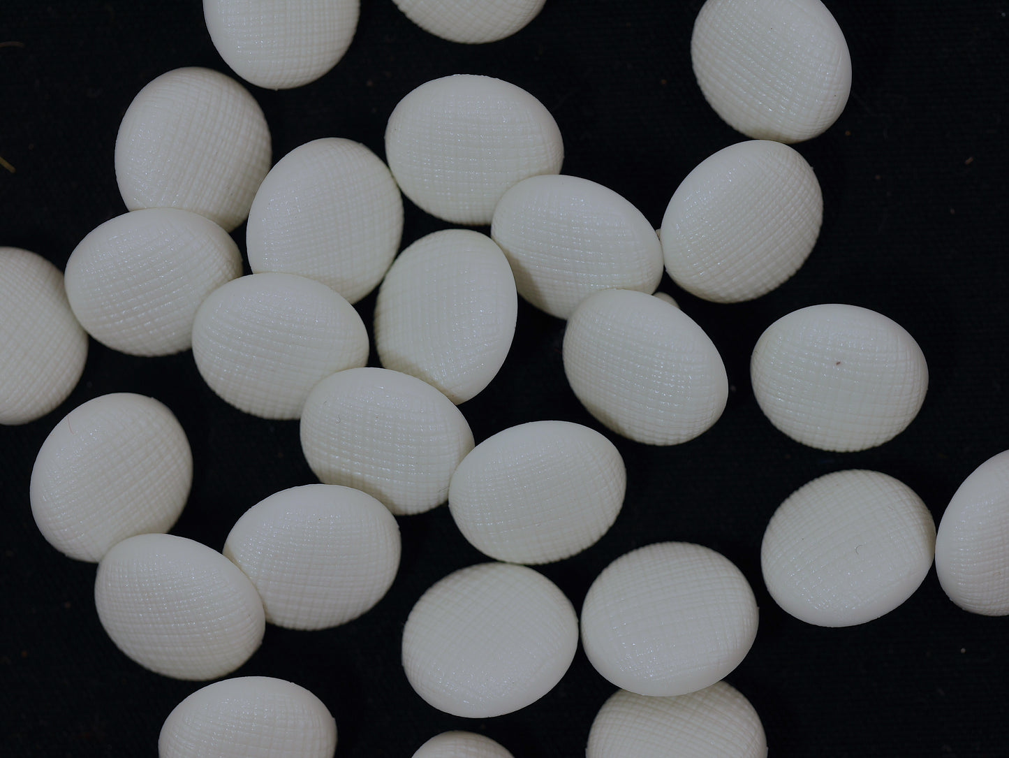 12mm White Textured Shank Button