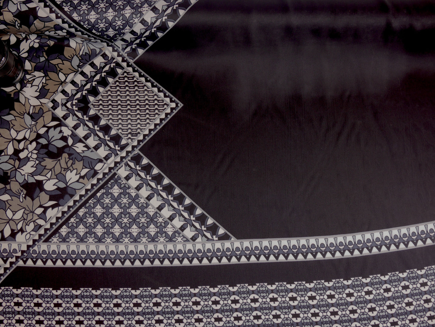 Polyester Satin Border Print