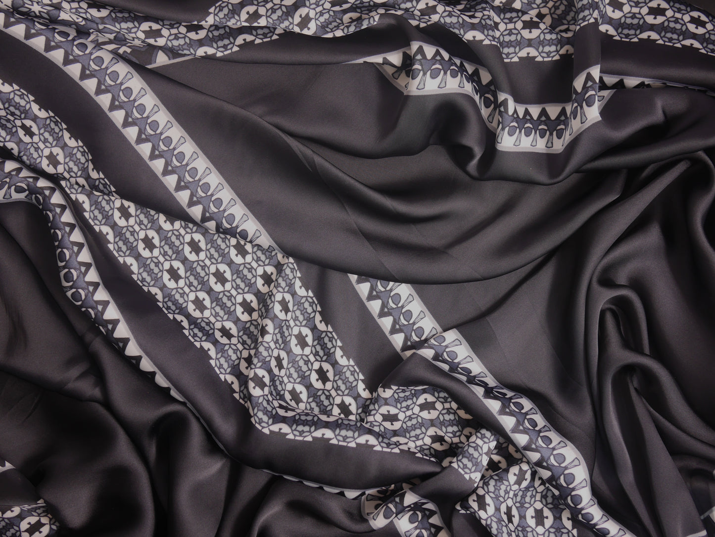 Polyester Satin Border Print