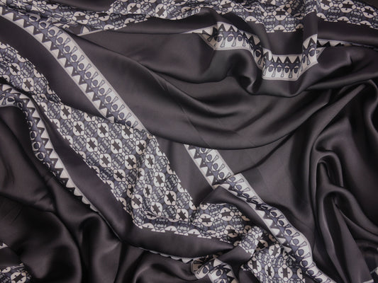 Polyester Satin Border Print