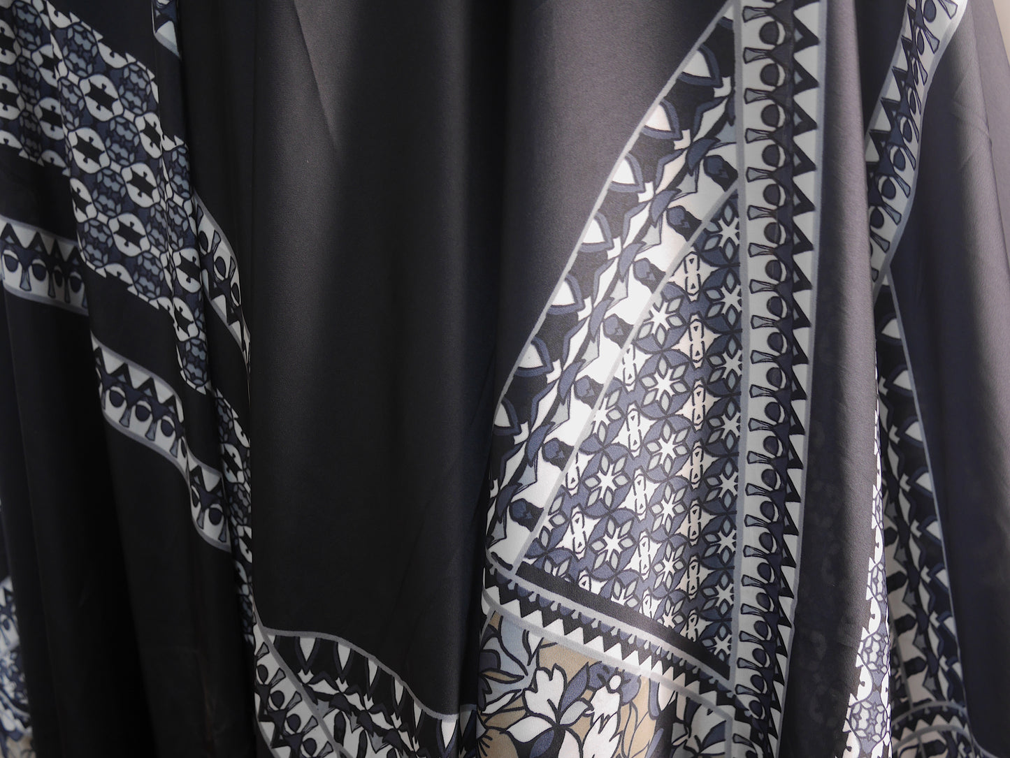 Polyester Satin Border Print