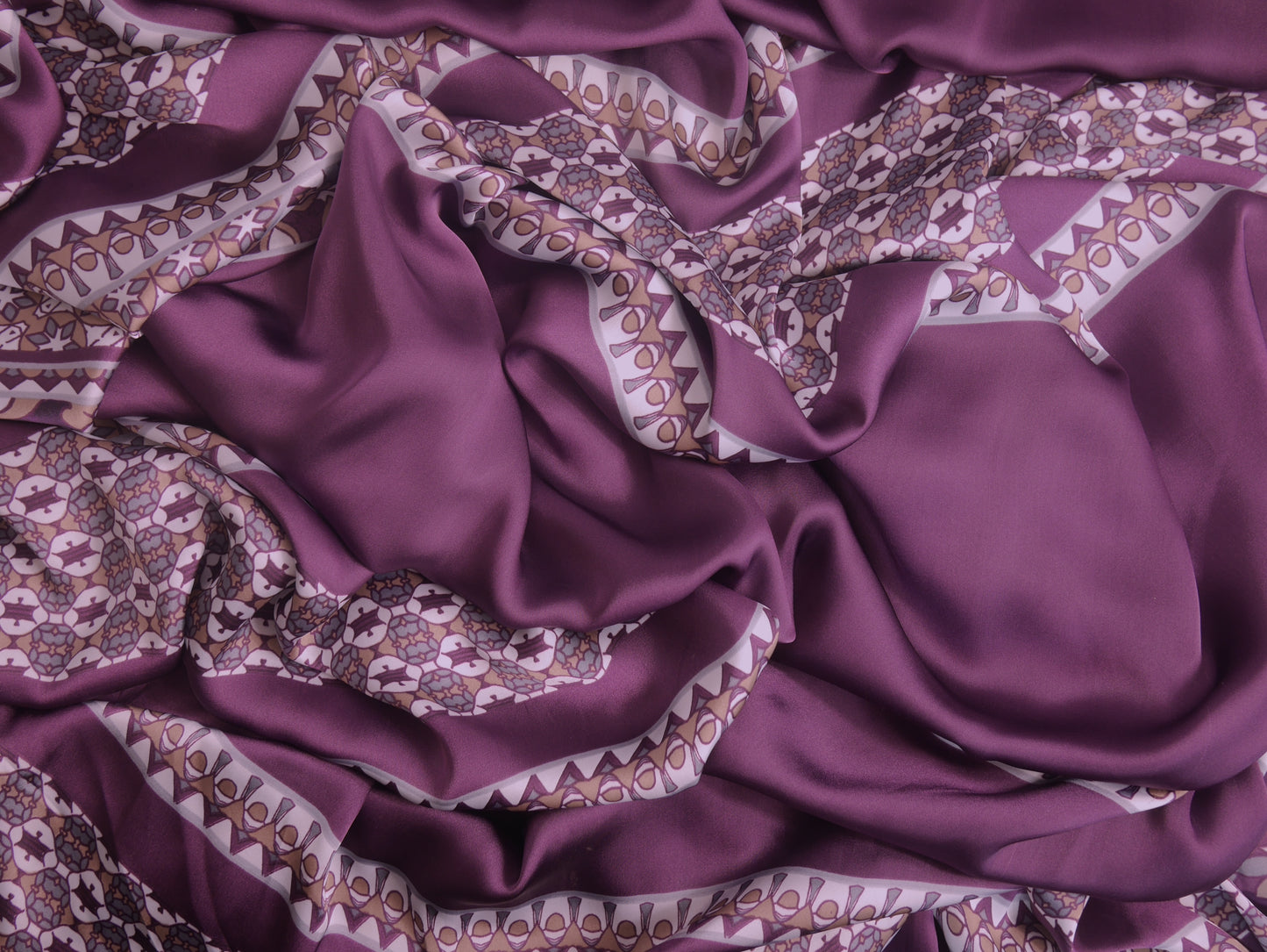 Polyester Satin Border Print