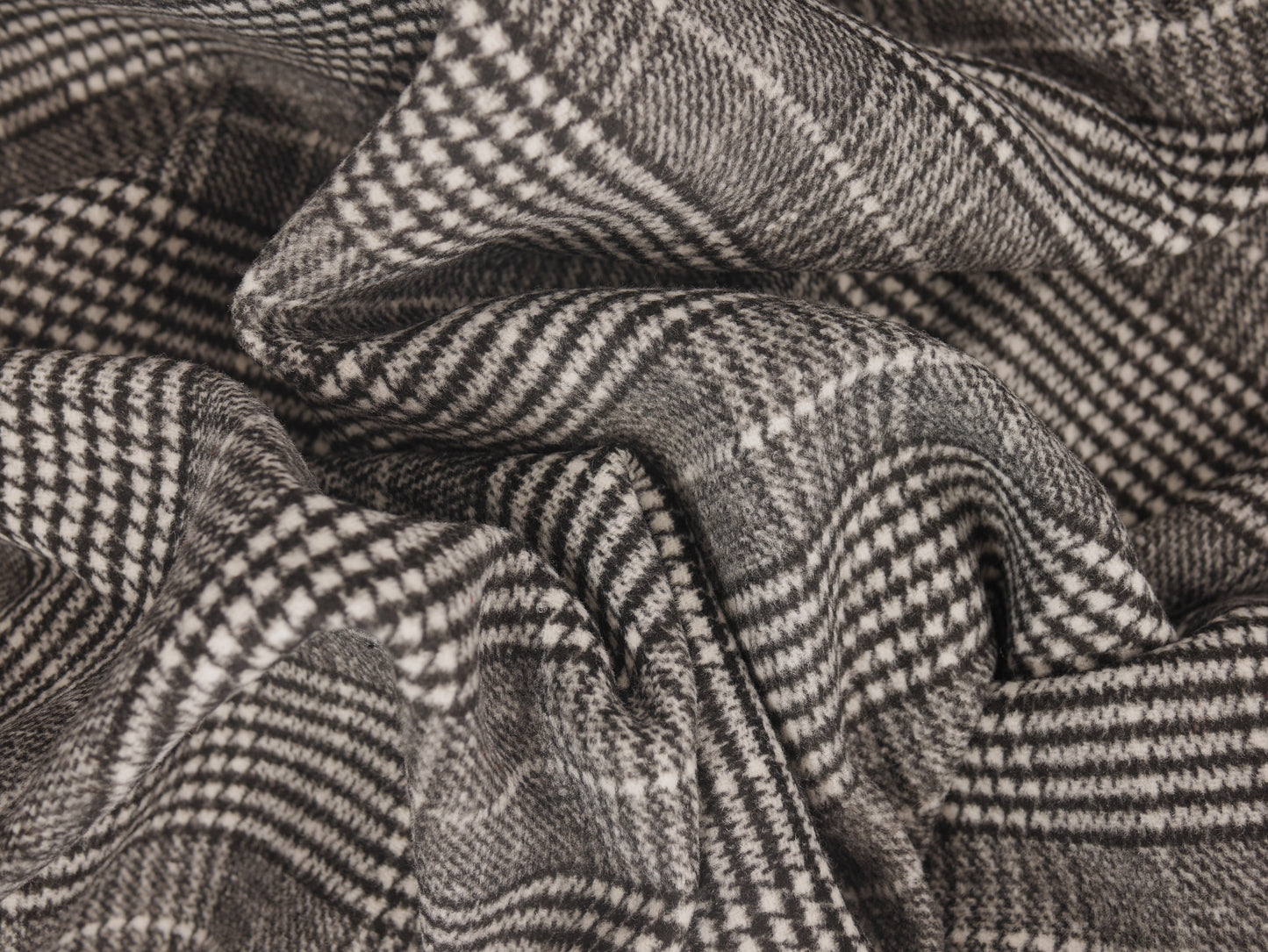 Prince of Wales/Dogtooth Reversible Wool Coating