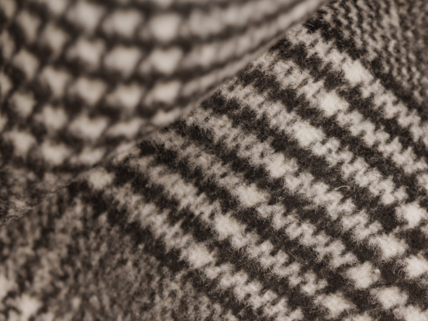 Prince of Wales/Dogtooth Reversible Wool Coating