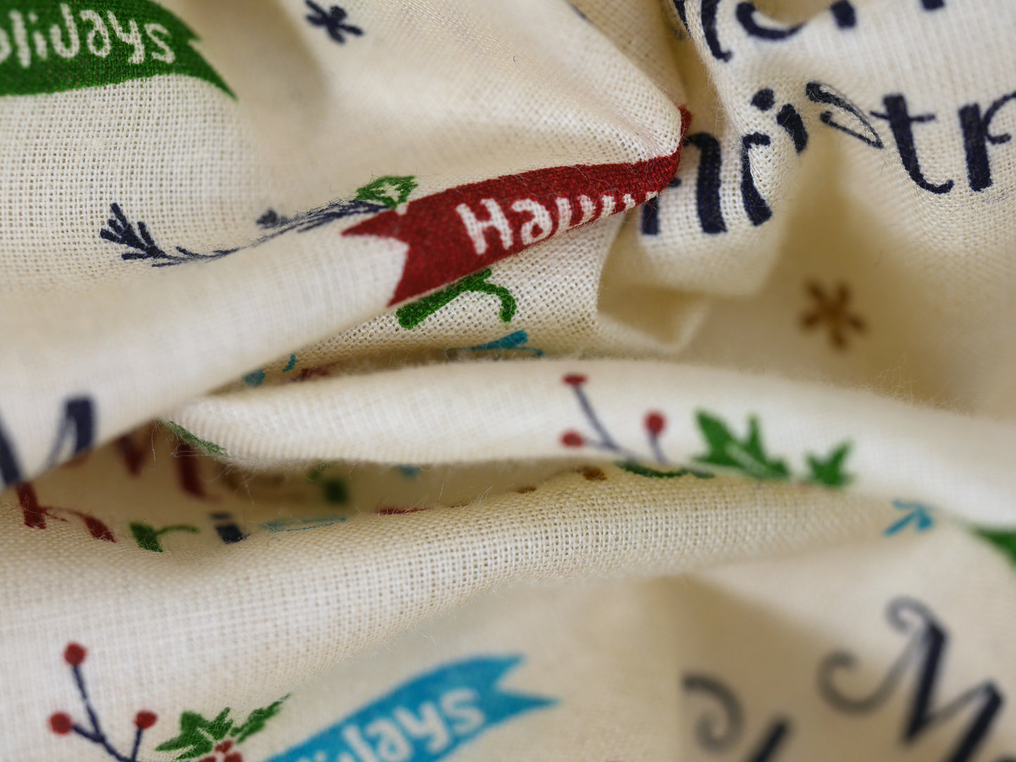 Printed Cotton Poplin - Merry Christmas
