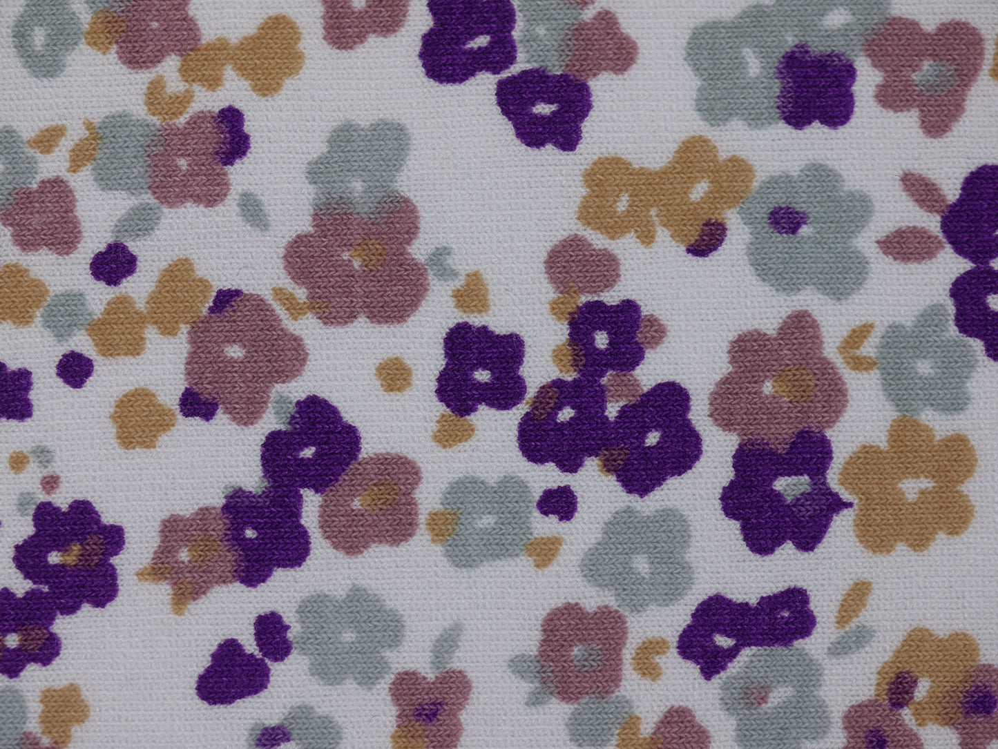 Printed Viscose Jersey Fabric - Ditsy flowers 0.95 Metre Remnant