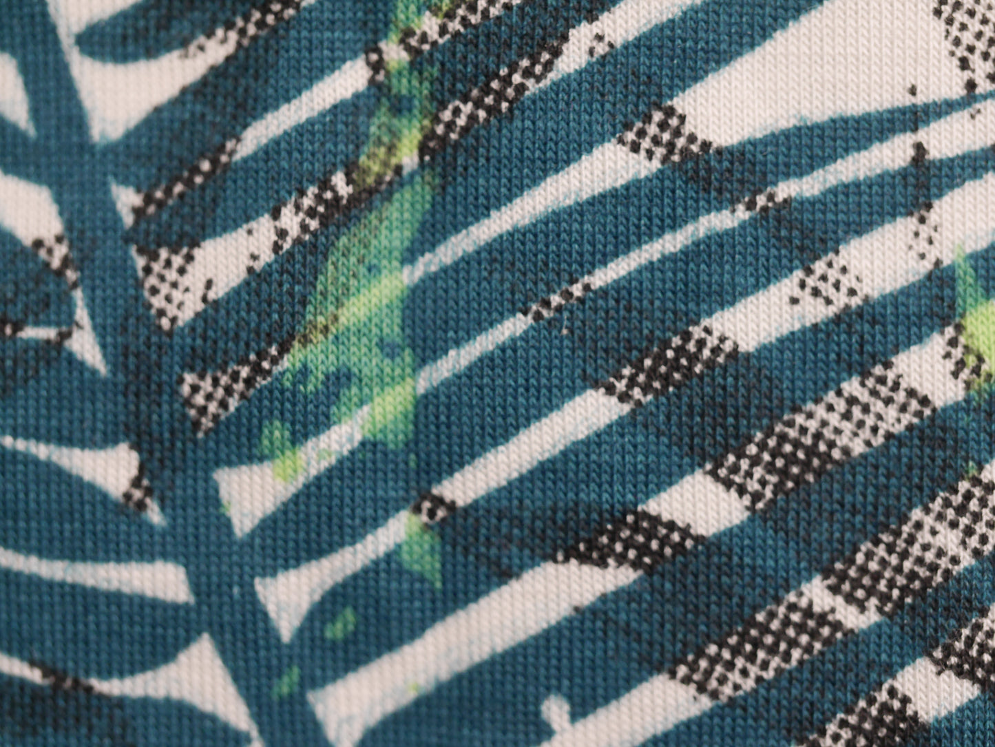 Printed Viscose Jersey Fabric - Palm Tree Print 3 Metre Remnant