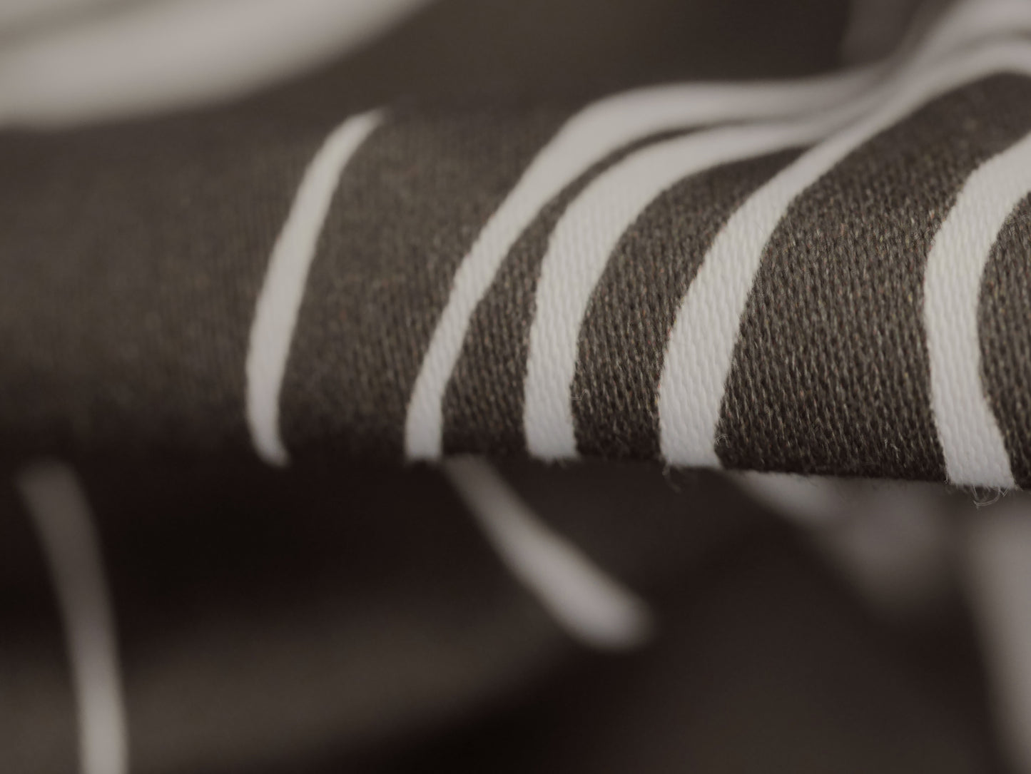 Brown and White Cotton Sateen Swirl - 3 Metre Remnant