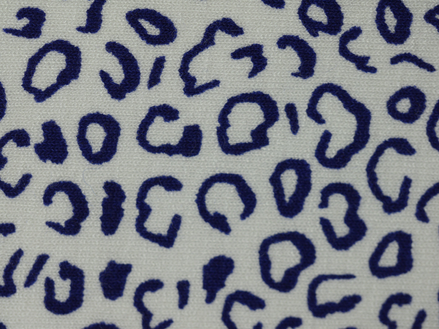 Printed Viscose Jersey - Blue Leopard Print 2 Metre Remnant