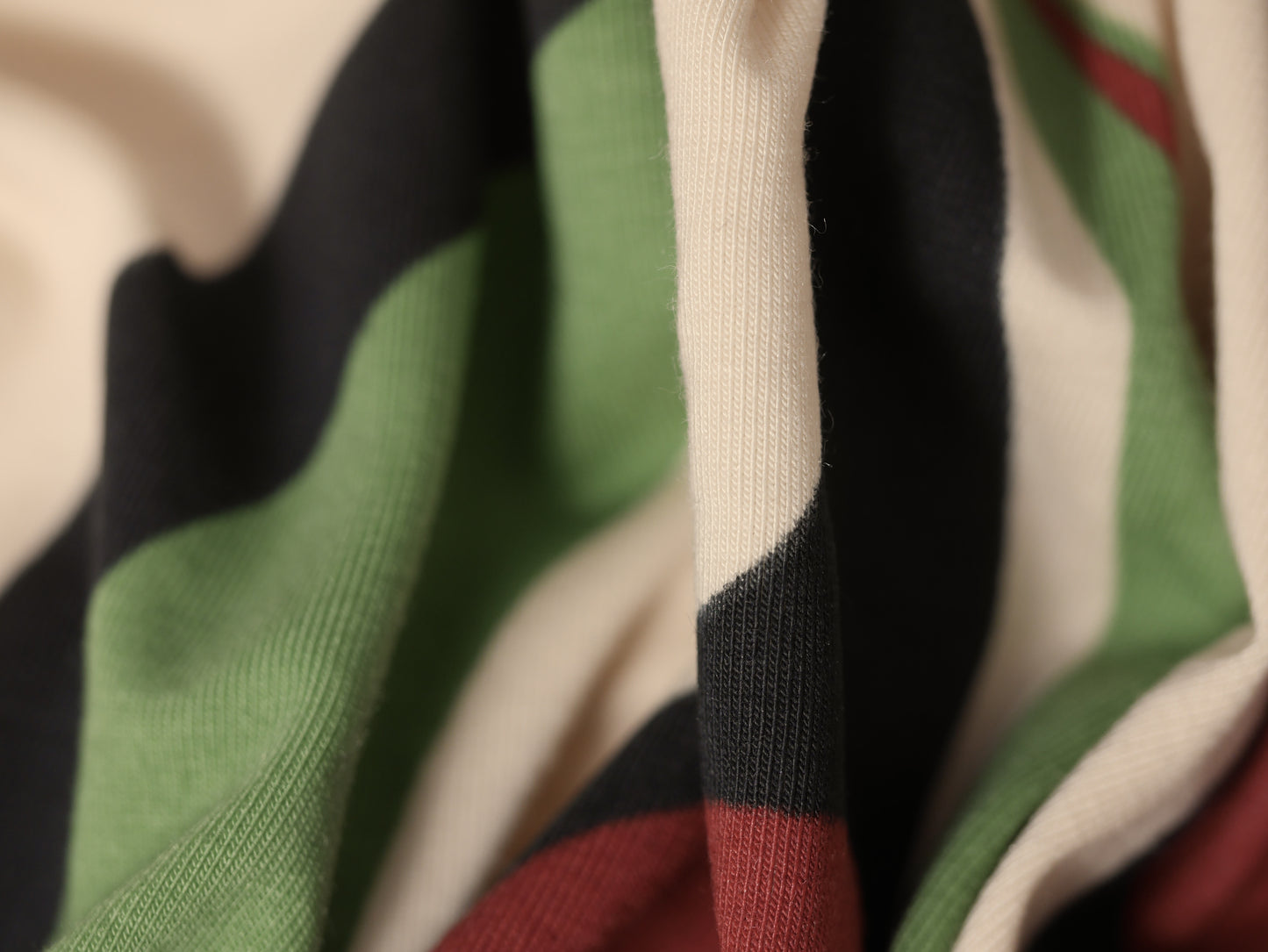 Single Jersey Micro Modal Printed Fabric - Black, paprika, avocado and cream Abstract Print