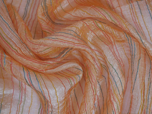 Embroidered Translucent Polyester - Sunset