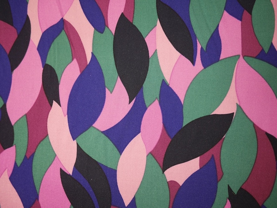 Viscose Twill Print Leaves