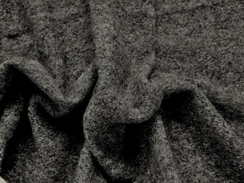 Pure Boiled Wool - Charcoal 0.65 Metre Remnant