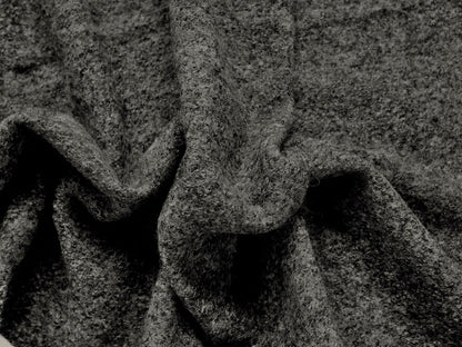 Pure Boiled Wool - Charcoal 0.65 Metre Remnant