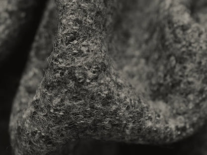 Pure Boiled Wool - Charcoal 0.65 Metre Remnant