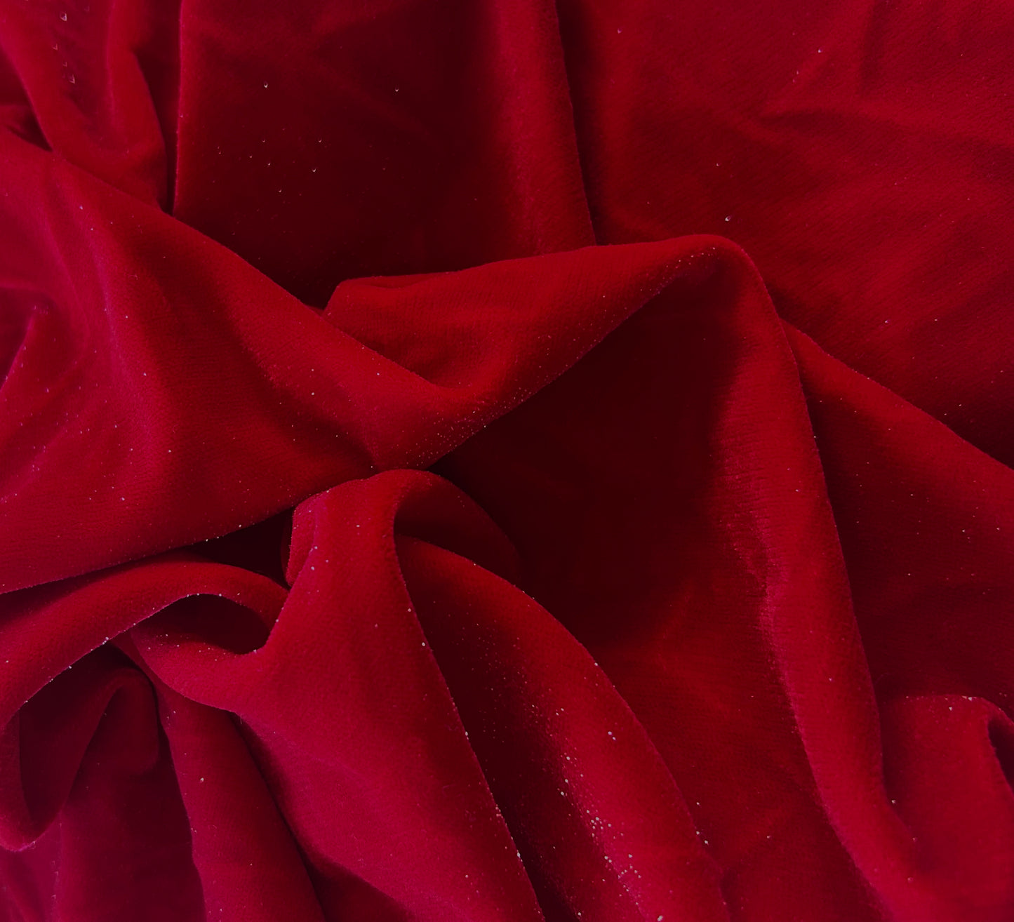 Polyester Velvet - Ruby Sparkle 1.85 Remnant