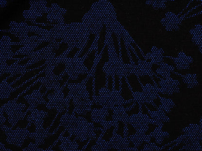 Foil Printed Viscose Jersey Fabric - Royal On black