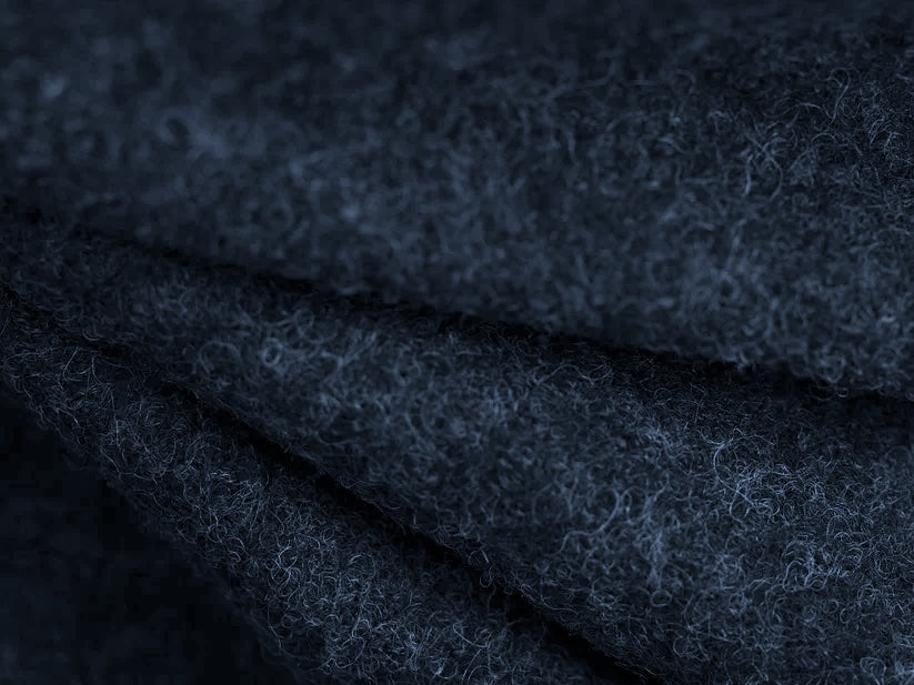Pure Boiled Wool - Indigo 0.90 Metre Remnant