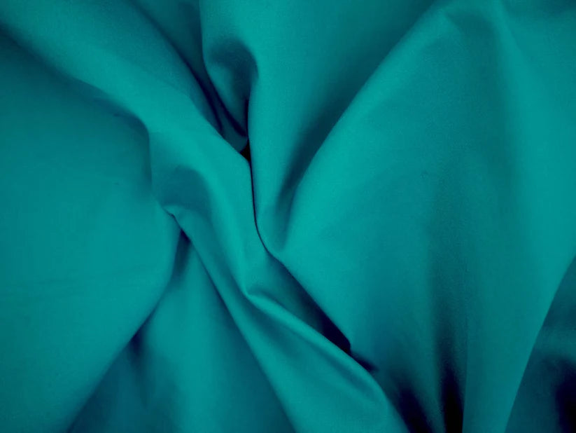 Plain Cotton Poplin - Turquoise 0.70 Metre Remnant