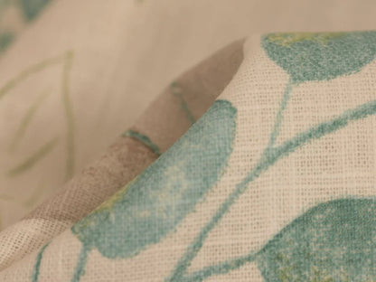 Cotton Linen Fabric - Ruscus Blue 0.85 Metre Remnant