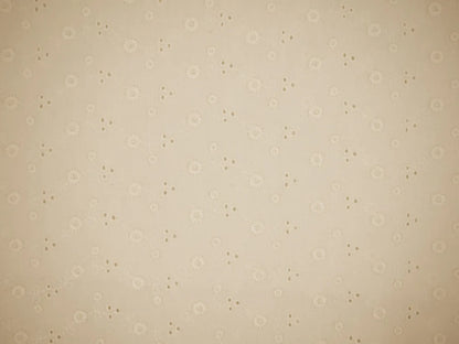 Cream Floral Broderie Anglaise Fabric - 1 Metre Remnant