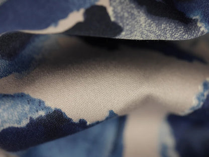 Stretch Satin Cotton - Abstract Polka Dots 0.80 Metre Remnant