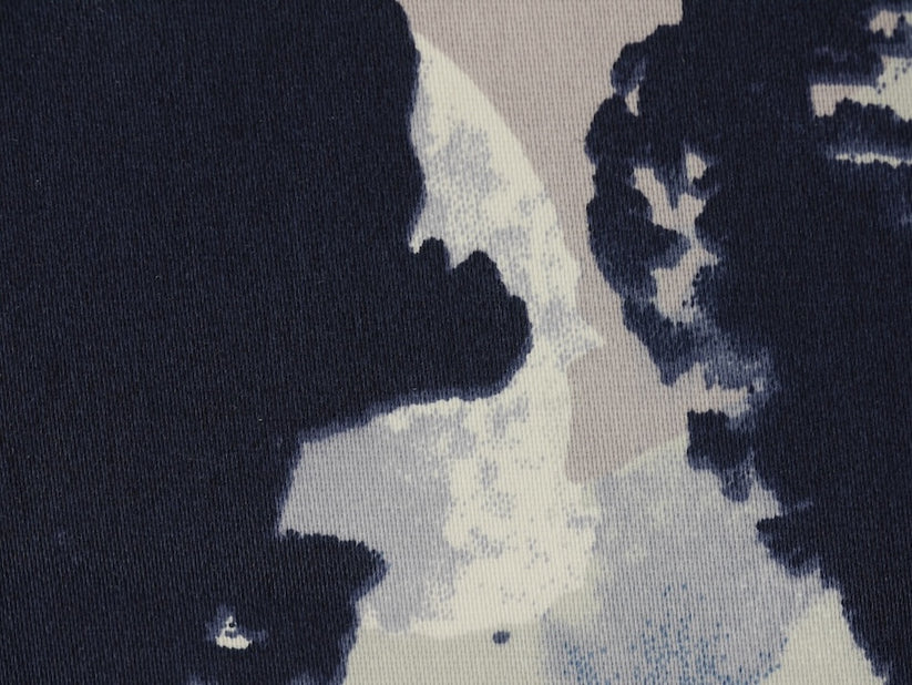 Stretch Satin Cotton - Abstract Polka Dots 0.80 Metre Remnant