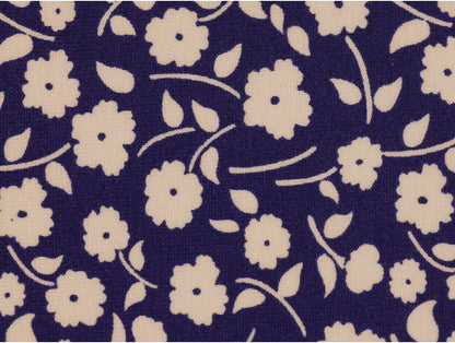 Printed Viscose Jersey Fabric - Blue Flower Print